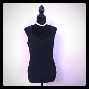 WHBM Black Stretchy Elegant Tank M